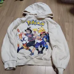 H&M ポケモン裏起毛 フード付きパーカー 130