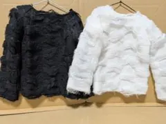 SD17 70cm細身 セーター 黒 白 セット