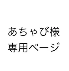 あちゃび様専用ページ