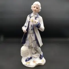 加藤工芸/貴族の男性/陶器製人形/金彩装飾置物のサムネイル