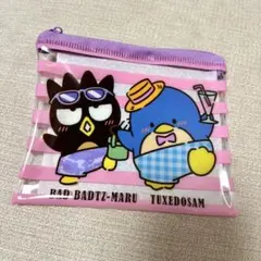スシロー×はぴだんぶい ばつ丸 タキシードサム クリアポーチ