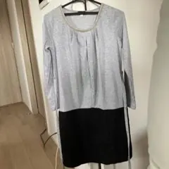 LOVE MIC 授乳服 マタニティ　ドッキングワンピース　長袖 Mサイズ
