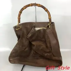 GUCCI グッチ バンブーハンドル スエードバッグ ヴィンテージ レディース