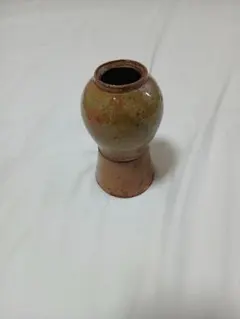 陶器製の円筒形花器 陶器 一輪挿し 花瓶 インテリア レア おしゃれ 箱付