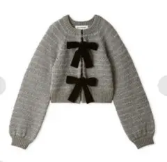 ベロアリボンカーディガン