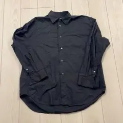 remer リメール　長袖シャツ ブラック　黒　シャツ　長袖　シンプル　Lサイズ