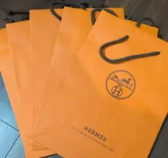 HERMES 美品ショッパーバッグ 5枚セット 紙袋 エルメス オレンジバック