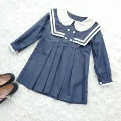 【新品】ネイビー セーラー襟 ドレス