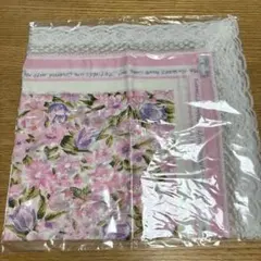 レトロ　花柄 レース ハンカチ