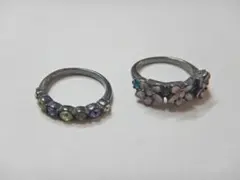ミ*ぃ様 ANNASUI アナスイ リング2点セット カラーストーン フラワーモ