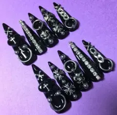 ボディピアス 地雷 量産型 地雷ネイル ピアス ゴテゴテ 十字架