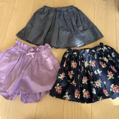 グローバルワーク　110サイズ スカート風キュロット　3点セット