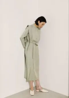 STYLEMIXER スタイルミキサー　ライトグリーン シャツワンピース 長袖