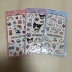 ペタメロウ　サンリオ ハローキティ・クロミ・シナモロール シールセット