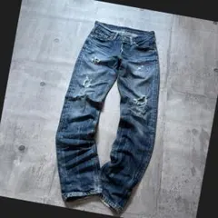 00s Levi's 501 damage denim pants swag