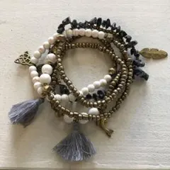 在庫処分セール アジアン エスニック ネックレス ブレスレットビーズ N-103