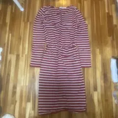 SPIRALGIRL ストライプ 長袖ワンピース