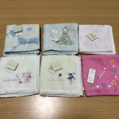 【新品】ローラアシュレイ 他 タオルハンカチ ６枚まとめ売り