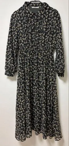 MAJESTIC LEGON 花柄 長袖ロングワンピース