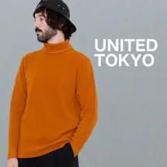 【UNITED TOKYO】men's 畦タートルネックニット〈オレンジ〉美品のサムネイル