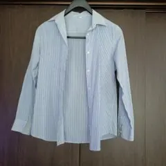 無印ストライプ 長袖シャツ XL