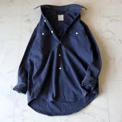 マディソンブルー バックサテン シャツ ネイビー 01 B刺繍のサムネイル