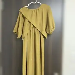 《美品》BEAMS HEART マスタードカラー ロングワンピース