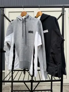 【値下不可】Sacai × NIKEパーカー 黒とグレーの2着セット サカイ