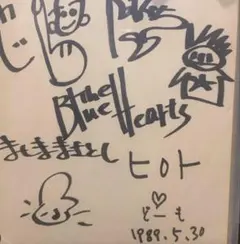 【非売品】The Blue Hearts サイン色紙 THE BLUE HEARTS ブルーハーツ 甲本ヒロト 真島昌利 河口純之助 梶原