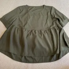 SHEIN 五分袖チュニック Mサイズ オリーブ