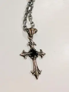 パトリックコックス 925silver 石付き クロス ネックレス 百合チェーン