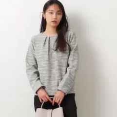 新品未使用　オペークドットクリップ　ツイードライクトップス