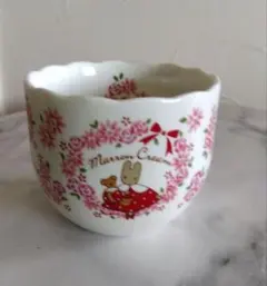 【1980年代】サンリオ マロンクリーム 湯呑み 陶器 花柄のサムネイル