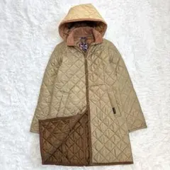 ラベンハム キルティングジャケット ロング 2WAY 軽量 ベージュ M 英国製