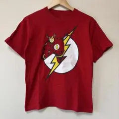US古着 DCコミックス THE FLASH フラッシュ アメコミ Tシャツ 赤のサムネイル