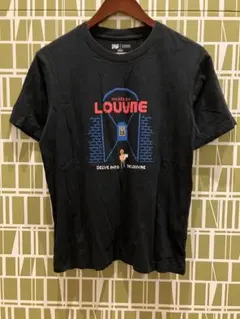 【美品】ユニクロ UTGP ルーヴル美術館 ドット絵 Tシャツ S 黒