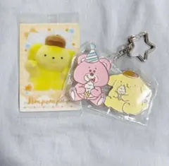ポムポムプリン アクリルキーホルダー　カード 2点セット