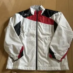 MIZUNO ミズノ ウィンドブレーカー ホワイト×ブラック×レッド SS