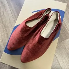 MOHI(モヒ)ベロア　フラットシューズ　36のサムネイル