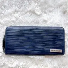 CK CALVIN KLEIN（カルバンクライン） 長財布 ネイビー 型押し