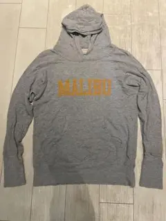 TMT MALIBU ラグラン　スウェットパーカー　杢グレー　Sサイズ　HERO