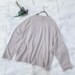 エイチアンドエム/H&M (M) ハイネック 長袖ニット セーター ベージュ