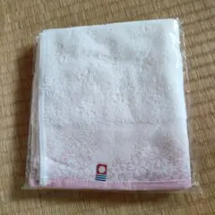 今治　桜模様 ハンドタオル 白とピンク　綿100%