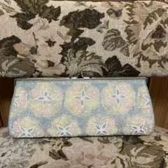 未使用品ビーズ刺繍 クラッチバッグ