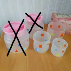 レトロポップなコップセットのサムネイル