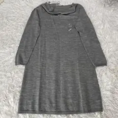 【未使用品】UNIQLO グレー ニットワンピース M エクストラファインメリノ