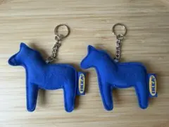 【新品】IKEA キーホルダー ダーラナホース　2個セット