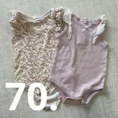 daisy fuentes ロンパースセット 6/9M 2枚セットのサムネイル