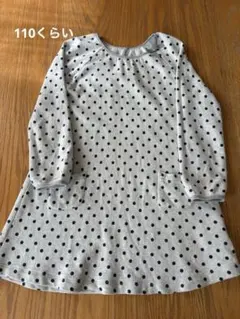 （558）パリで購入　プチバトーワンピース　子供服6ans/114 サイズ110