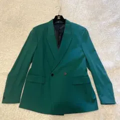 未使用級 ZARA ダブルブレスト テーラードジャケット グリーン ザラ スーツ